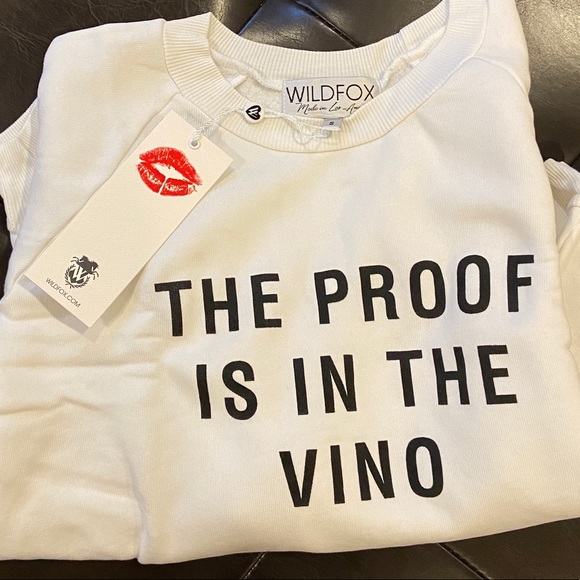 Wildfox the proof is in the vino sweatshirt - Picture 3 of 5